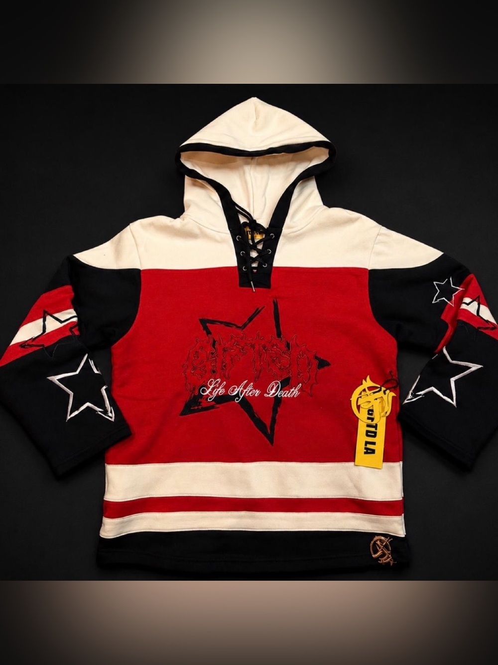 GFTD LA ‘Pathaway/Life After Death’ Hockey Jersey Style Hoodie - Size XL - NWT